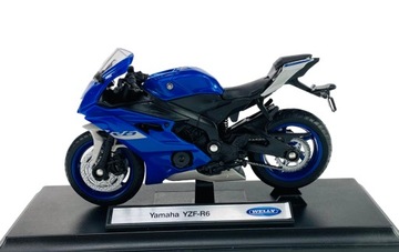 WELLY YAMAHA YZF-R6 1:18 Новая модель мотоцикла из металла