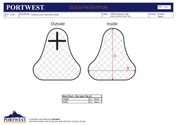 Охлаждающий козырек для шлема PORTWEST CV03.