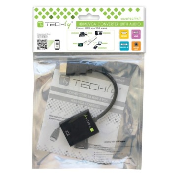 Конвертер Techly HDMI-VGA 1080p M/F Аудио Питание Micro USB