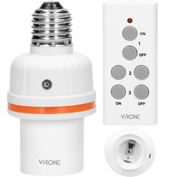 GNIAZDO ŻARÓWKI E27 ZDALNIE STEROWANE PILOTEM 30m