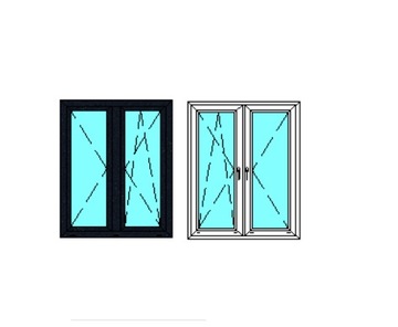 Tanie okno PCV RU+R 1x Antracyt 200x110