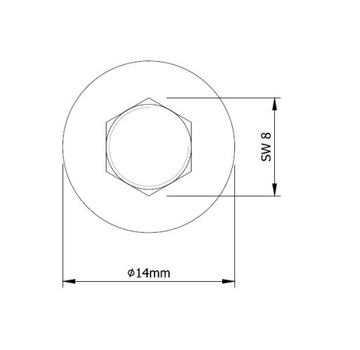 10 головок M8x20, двухрезьбовой винт для дерева