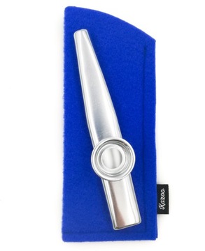 Srebrne KAZOO Kobaltowe ETUI + MEMBRANY