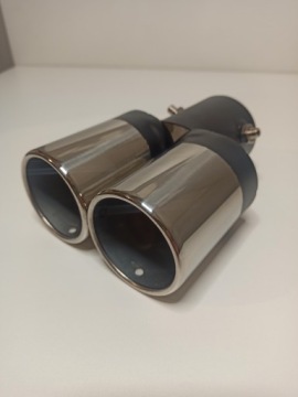 Насадка выхлопной трубы серого цвета, двойная