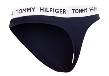 TOMMY HILFIGER STRINGI DAMSKIE MAJTKI THONG NAVY r.XS