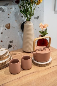 ДЕКОРАТИВНАЯ КЕРАМИЧЕСКАЯ ВАЗА 27 см матовая БЕЖЕВАЯ