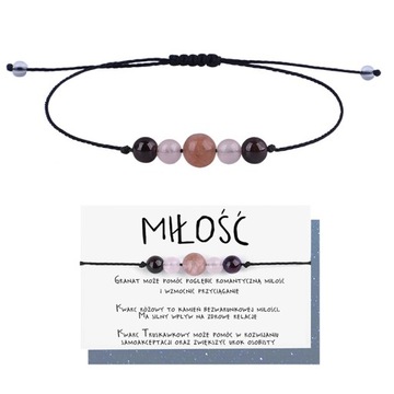 BRANSOLETKA KAMIEŃ NATURALNY AMULET MIŁOŚCI
