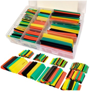 DUŻY ZESTAW RUREK RURKI TERMOKURCZLIWE KOSZULKI ROZMIARY KOLORY 328 SZT