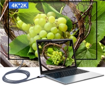 Кабель USB-C - USB-C Thunderbolt 3 4 100 Вт 4K 60 Гц AV 2 м для Macbook Pro Air