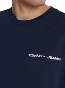 Tommy Jeans T-shirt męski granatowy Linear Chest DM0DM16878 Regular Fit M