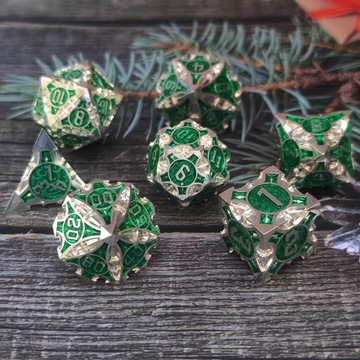 NARADA ELFÓW ZESTAW 7 METALOWYCH KOŚCI KOSTEK RPG