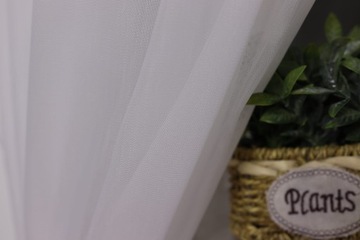 FIRANA BEZ PRASOWANIA MARKIZETA BAMBUS WYS 300CM NA METRY NOWOŚĆ BIAŁA