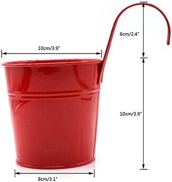 10 ЦВЕТНЫХ МЕТАЛЛИЧЕСКИХ ГОРШКОВ ДЛЯ ЦВЕТОВ, НАБОР ДЕКОРАТИВНЫХ ГОРШКОВ