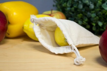 Хлопковая сумка цвета экрю 10х15см 145г