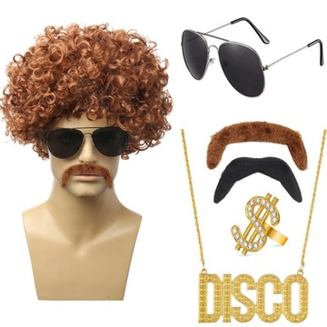 Хэллоуин COS Disco Party Европейский и американский мужской рок-парик