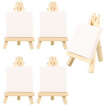 4x MAŁA SZTALUGA + 4x MINI PŁÓTNO MALARSKIE 7X7cm