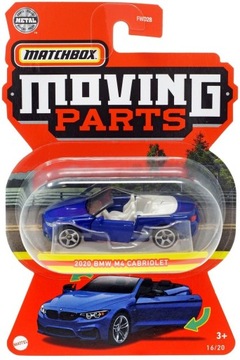 MATCHBOX 2020 BMW M4 CABRIOLET MOVING PARTS 16/20 METAL