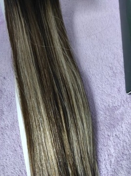 LaaVoo Наращивание волос плетеное балаяж НАТУРАЛЬНОЕ настоящее 100 г 55 см 4/27/4