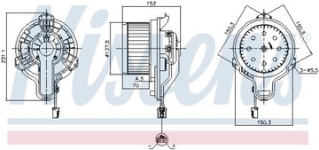DMYCHADLO VENTILÁTOR VENTILACE 87648 NISSENS FORD
