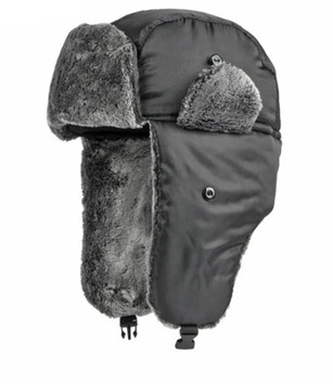 CZAPKA PILOTKA CZARNA USZATKA MŁODZIEŻOWA ZIMOWA MĘSKA CIEPŁA NA USZY