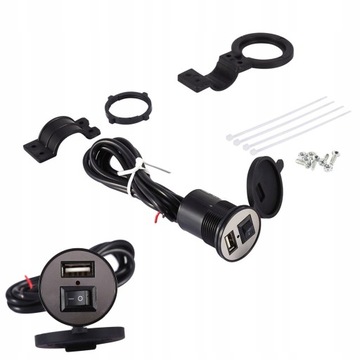 ŁADOWARKA USB DO MOTOCYKLA NA KIEROWNICĘ