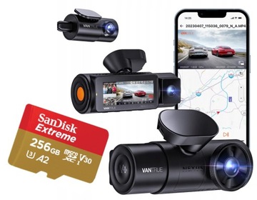 REJESTRATOR VANTRUE N4 PRO 3CH 2K/FHD/FHD + 256GB