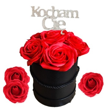 DUŻE MYDLANE RÓŻE FLOWER BOX PREZENT DZIEŃ BABCI
