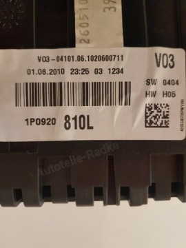 SEAT LEON II LIFT 2011 г. 1P0920810L ПРИБОРНАЯ ПАНЕЛЬ 1.2 TSI ЕВРОПА ОРИГИНАЛ
