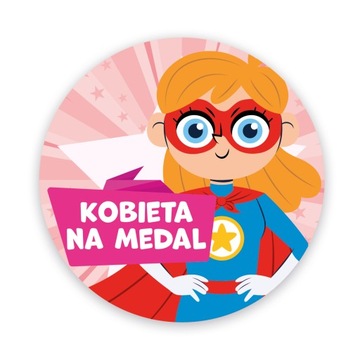 NAKLEJKI NA DZIEŃ KOBIET - KOBIETA NA MEDAL (x24)