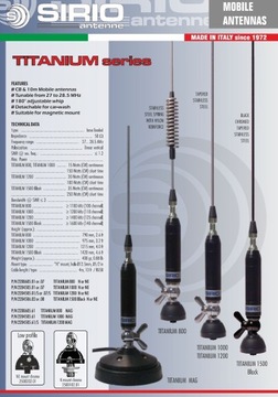 CB АНТЕННА SIRIO TITANIUM 800 NE 79см