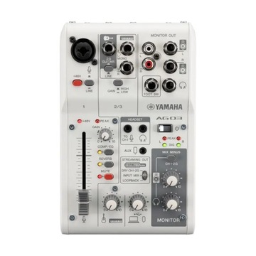 Yamaha AG03MK2 WH mikser analogowy 3-kanałowy z interfejsem audio USB