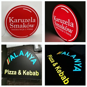 Круглые неправильные овальные светодиодные рекламные коробки