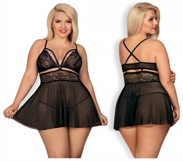 OBSESSIVE 838-BAB-1 ДОЛЛА И СТРИНГИ ЧЕРНЫЕ S/M