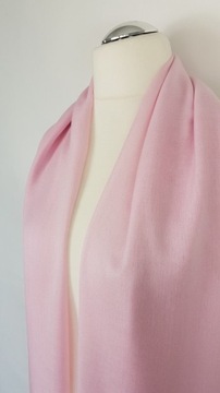 12 Elegancki szal 70% kaszmir 30% jedwab JASNY RÓŻOWY