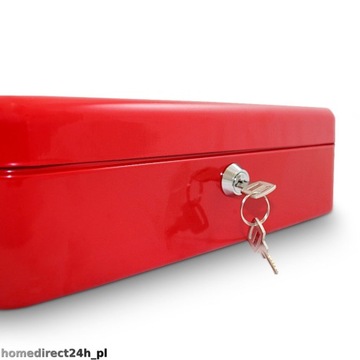 КАССЕТА ДЛЯ ДЕНЕГ, МЕТАЛЛИЧЕСКИЙ СЕЙФ, 30 СМ, КРАСНЫЙ