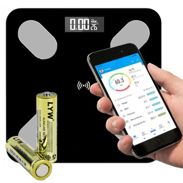 WAGA ŁAZIENKOWA ANALITYCZNA SLIM 180KG SMART+ 25w1 ANDROID IOS PRECYZYJNA