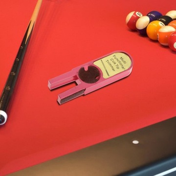 Pool Tip Shaper, красная металлическая бильярдная вершинка