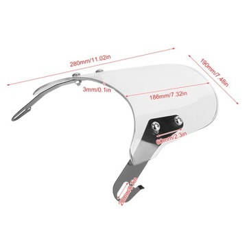 УНИВЕРСАЛЬНОЕ ЛОБОВОЕ СТЕКЛО ДЛЯ МОТОЦИКЛА ЧОППЕР
