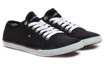 TOMMY HILFIGER Trampki Buty Męskie Czarne