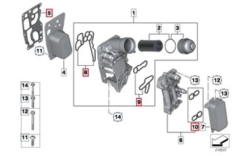 BMW F01 F02 F07 TĚSNĚNÍ ZÁKLADY FILTRU OLEJE