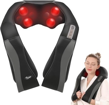 Elektryczny masażer szyi i karku z funkcją ogrzewania Shiatsu CQM-S12