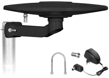 КРУГЛАЯ ТЕЛЕВИЗИОННАЯ АНТЕННА DVB-T2 4K HD MUX8 ACTIVE 360