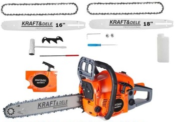 БЕНЗИНОВАЯ ПИЛА ЦЕПНАЯ ПИЛА 5,9км 2 X ЦЕПЬ 2 X НАПРАВЛЯЮЩАЯ ШИНА