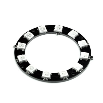 Pierścień LED ring 12 diod RGB WS2812B czarny