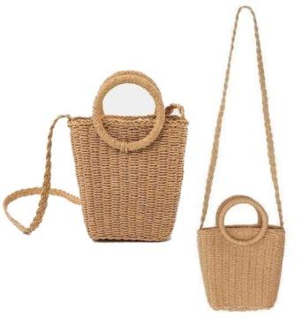 Тканая КОРЗИНА, СУМКА НА ПЛЕЧЕ + ШАРФ