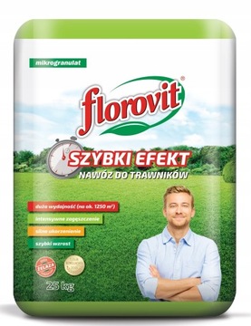 NAWÓZ DO TRAWY TRAWNIKA SZYBKI EFEKT 25KG 1250m2