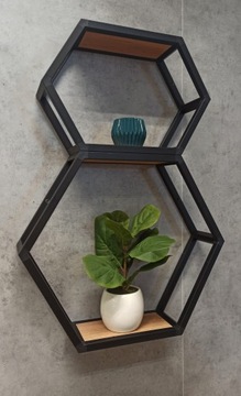 ЛОФТ ПРОМЫШЛЕННАЯ ПОЛКА АЛЮ ШЕСТИГРАННИК 30х30 ВОЗМОЖНОСТЬ ВЫБОРА ЦВЕТА ДОСКИ!!!