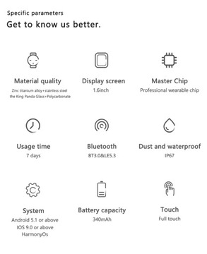 Smartwatch Bluetooth Call Asystent głosowy Monitorowanie stanu Fitness Tracker