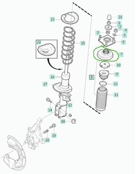 2 X LEMFORDER ULOŽENÍ TLUMIČE PŘEDNÍ VOLVO S60 S80 V70 XC70