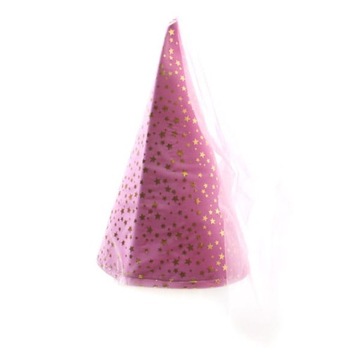 CZAPKA WRÓŻKI CZARODIEJKI Z TIULEM RÓŻOWA TIARA